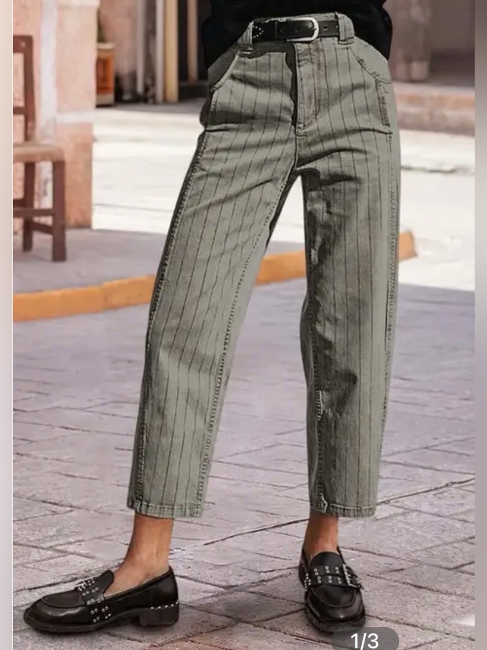 Flamingals Women’s Cropped Pinstripe Pants